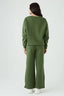 Khaki Casual Wide Leg Jogger