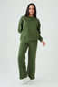 Khaki Casual Wide Leg Jogger