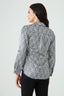 Mono Spot Print Satin Roll Up Sleeve Shirt