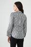 Mono Spot Print Satin Roll Up Sleeve Shirt