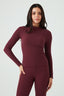 Plum Crinkle High Neck Top