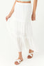 White Crochet Trim Maxi Skirt - Select Fashion