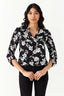 Mono Printed Elasticated Hem Blouse - Select Fashion