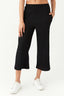 Black Textured Pull-On Crop Trouser - Select Fashion