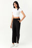 Black Wide Leg Soft Trouser - Select Fashion