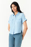 Light Blue Double Pocket Shirt - Select Fashion