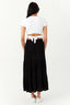 Black Shirred Waist Crinkle Maxi Skirt - Select Fashion