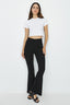 BLACK TEXTURED RIB FLARES - Select Fashion