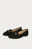 Black Goldline Covered Bar Trim Loafers - Select Fashion