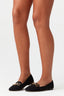 Black Goldline Ring Chain Loafers - Select Fashion
