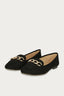 Black Goldline Ring Chain Loafers - Select Fashion