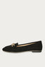 Black Goldline Ring Chain Loafers - Select Fashion