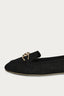 Black Wide Fit Ring Chain Loafers - Select Fashion