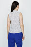Mono Floral Shirring Neck Sleeveless Blouse - Select Fashion