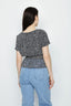 Black Shirring Waist Chiffon Top - Select Fashion