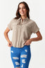 Earth Brown Double Pocket Viscose Shirt - Select Fashion