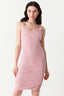 Pink Square Neck Rib Bodycon Dress - Select Fashion