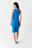 Blue Gold Button Side Bodycon Dress - Select Fashion