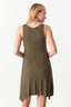 Khaki Sleeveless Hankerchief Bodycon Dress - Select Fashion