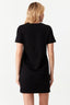 Black Diamente Slogan T-Shirt Dress - Select Fashion