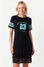 Blue Slogan Tshirt Dress - Select Fashion