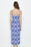 Blue Shirring Waist Sleeveless Dress - Select Fashion