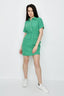 Green Linen Pocket Shirt Dress - Select Fashion