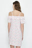 Ivory Cold Shoulder Printed Tea Dress - Select Fashion