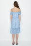 Multi Ditsy Chiffon Bardot Tea Dress - Select Fashion