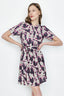 Multi Collarless Printed Shirt Dress - Select Fashion