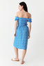Blue Ditsy Tie Belted Tea Dress - Select Fashion