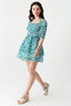 Green Zebra Chiffon Rara Dress - Select Fashion