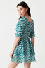 Green Zebra Chiffon Rara Dress - Select Fashion