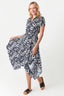Navy Hanky Hem Printed Shirt Dress - Select Fashion