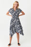 Navy Hanky Hem Printed Shirt Dress - Select Fashion