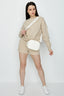 Taupe Basic Sweat Shorts - Select Fashion