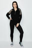 Black Airtex Insert Leggings - Select Fashion