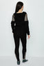 Black Airtex Insert Leggings - Select Fashion