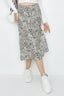 Multi Animal Satin Bias Cut Midi Skirt - Select Fashion