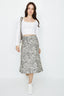 Multi Animal Satin Bias Cut Midi Skirt - Select Fashion