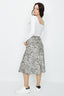 Multi Animal Satin Bias Cut Midi Skirt - Select Fashion