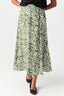Green Leaf Pocket Detail Midi Skirt - Select Fashion