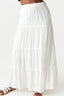 Ivory Tiered Viscose Maxi Skirt - Select Fashion