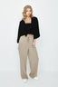 Earth Brown Wide Leg Soft Trouser - Select Fashion