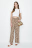 Brown Zebra Wide Leg Soft Trouser - Select Fashion