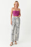 White Paisley Wide Leg Soft Trousers - Select Fashion