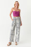 White Paisley Wide Leg Soft Trousers - Select Fashion
