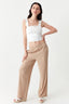 Sand Textured Pull On Trousers - Select Fashion