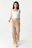 Sand Textured Pull On Trousers - Select Fashion