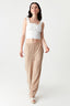 Sand Textured Pull On Trousers - Select Fashion